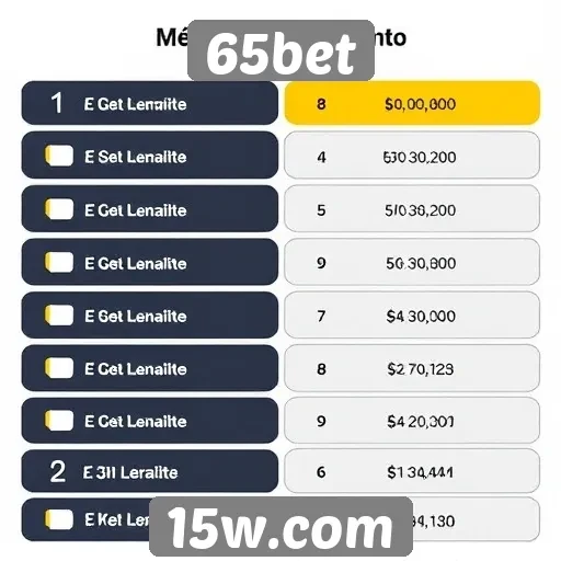 Métodos de pagamento disponíveis no 65bet