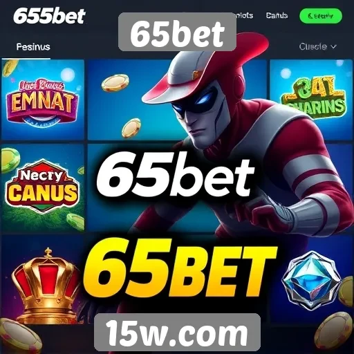 A variedade de jogos disponíveis na plataforma 65bet